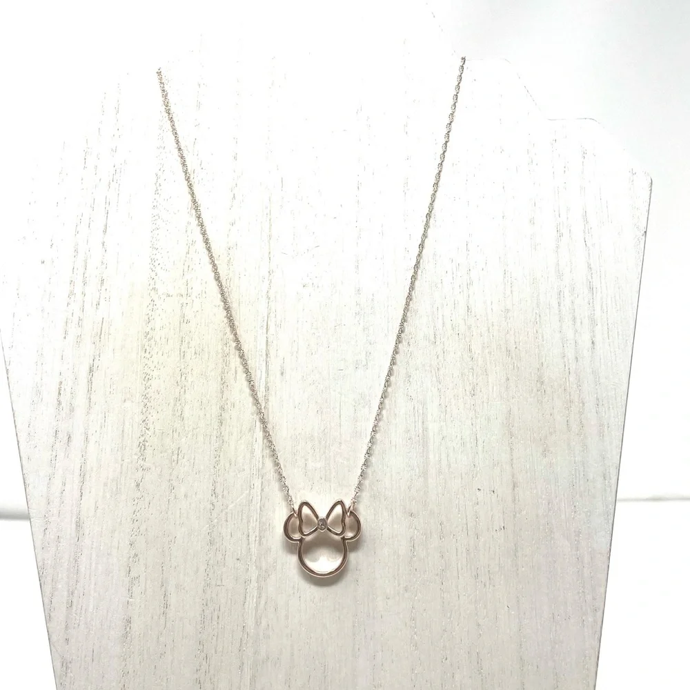 DISNEY rose gold tone pendant necklace